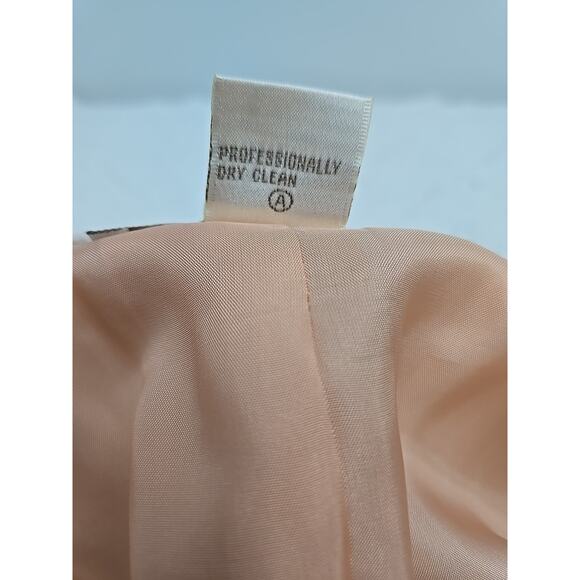 Blazer Silk & Rayon Peach Tweed Fringe Trim VTG 90's Mean Girls, Clueless READ - Picture 7 of 9